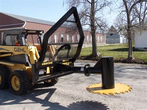 homemade skid steer tree saw|saw attachment for skid steer.